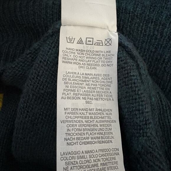 J. Crew Green Merino Wool Shawl Collar Sweater Mens Size Large (1924) - Picture 5 of 5